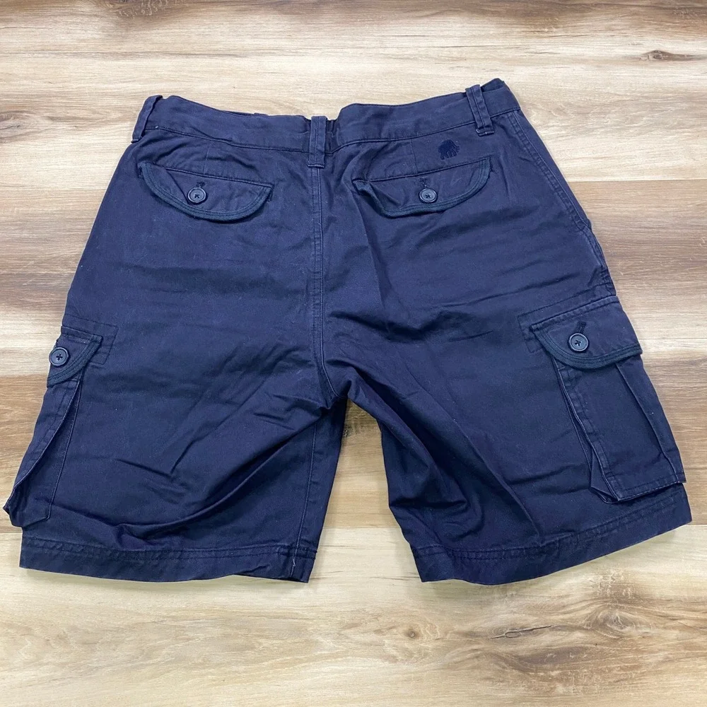 Banana Republic Cargo Shorts Mens 33 Heritage Cotton Utility Navy Blue Outdoor